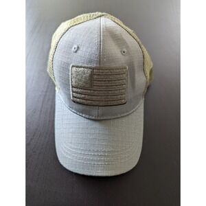 Highland Tactical Green Mesh Back Snapback Hat USA Flag Patch Logo